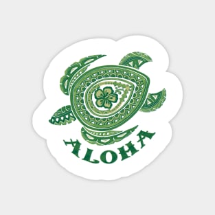 Aloha Green Tribal Honu -4484 Sticker